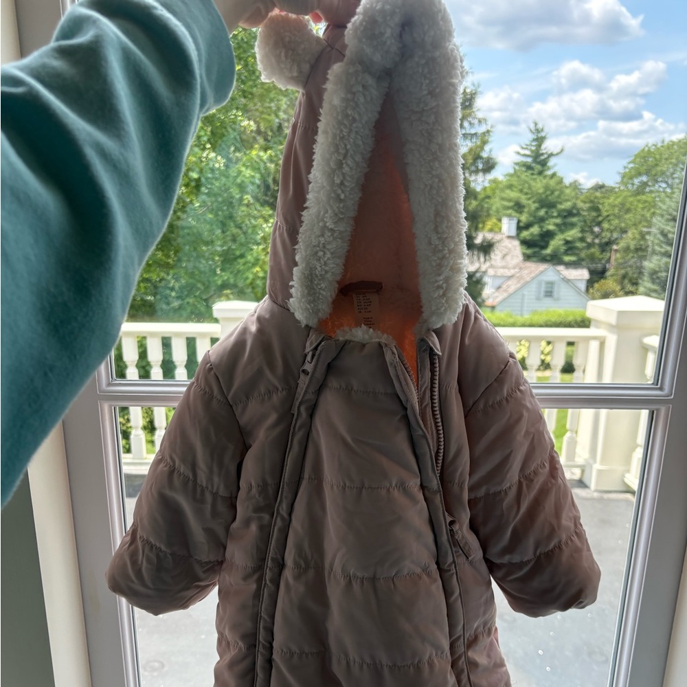 H&M Cozy blush Baby Snowsuit